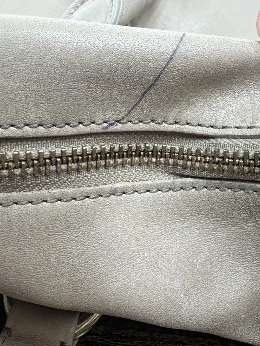 Cole Haan cream leather